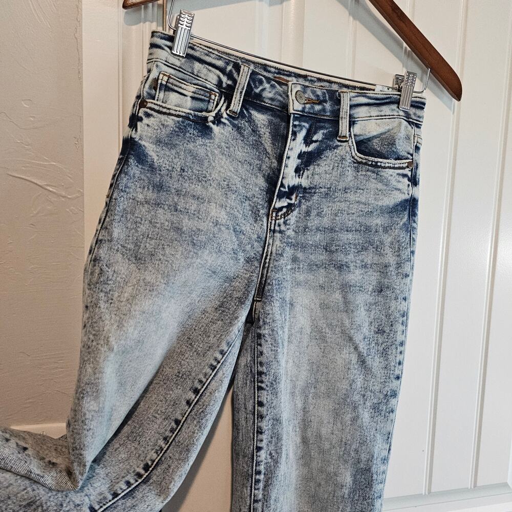 Judy Blue Wide Leg Jeans Women Size 3/26 Light Wash Denim Distressed JB88828 LT - Picture 5 of 13
